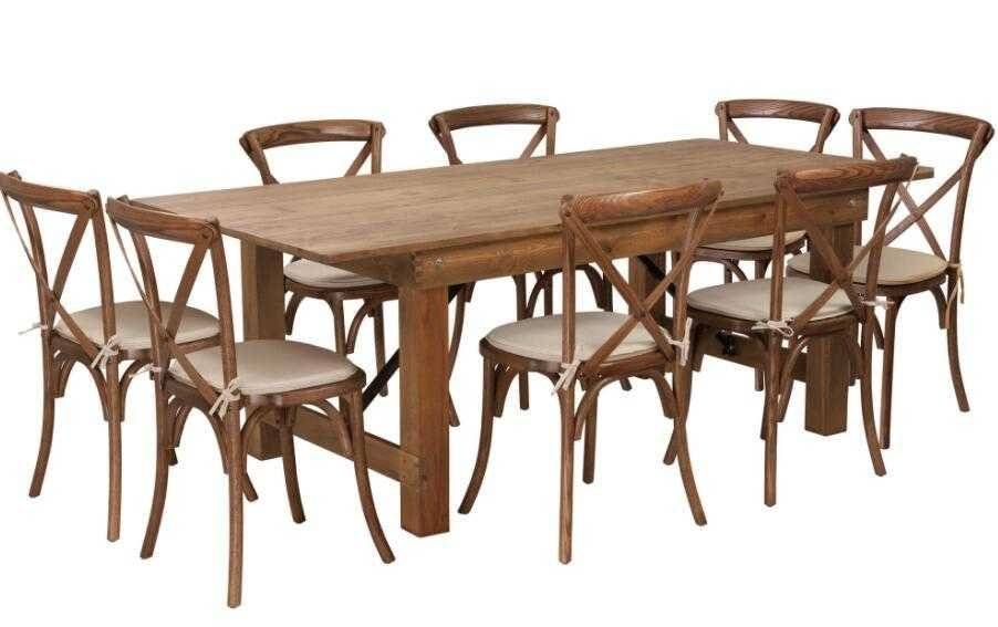 Table de réception champêtre à la location pour mariage à Paris 75