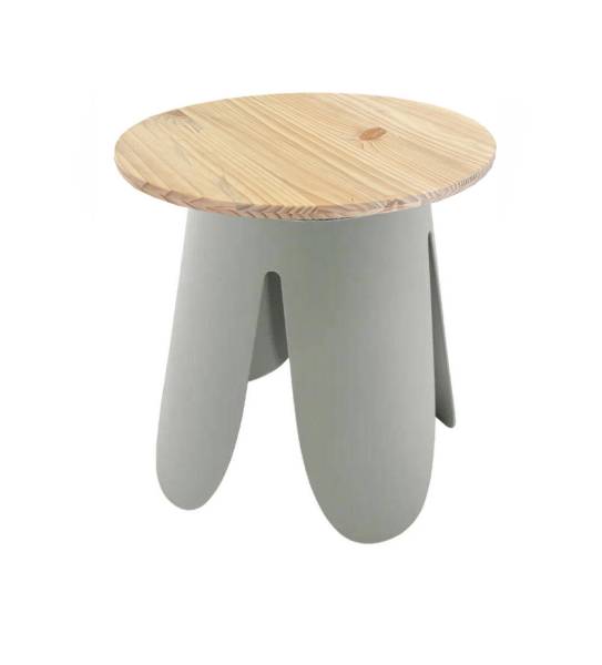 Location de table basse Tulipe Verte avec plateau en bois pour un lancement de produit à Paris
