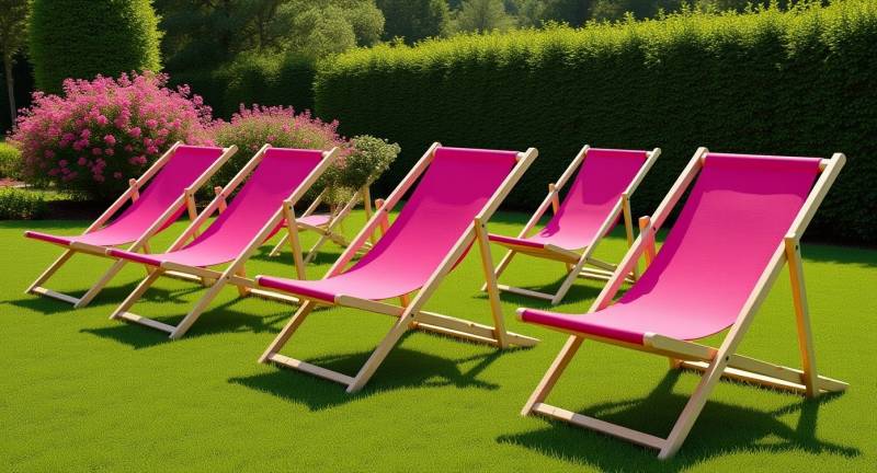Transats à louer pour garden party et évènement en plein air