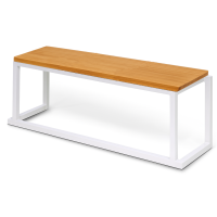 Louer des banquettes blanches à l'assise en bois pour évènement professionnel dans le 93