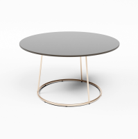 Louer des tables basses élégantes pour évènement d'affaires à Paris : la table basse Ruby dorée et noire