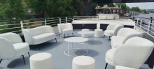 Location de Fauteuil Chamonix bouclette Blanc pour cocktail en Seine-Saint-Denis 93