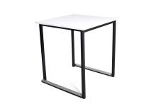 Table kubo noire avec plateau blanc en location en Ile de France et alentour