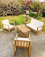 Pack de mobilier en bambou pour apporter un style cosy à votre évènement en région parisienne