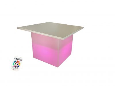 Location de table lumineuse pour création d'espace lounge à Paris