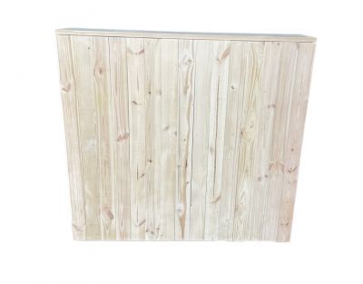 Location de Comptoir desk d'accueil en bois éco-responsable pour salon d'exposition en Ile de France
