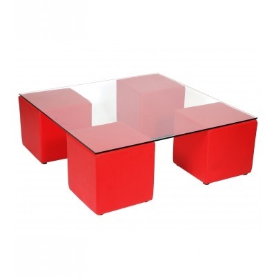 Location de Table basse XL rouge en ile de France