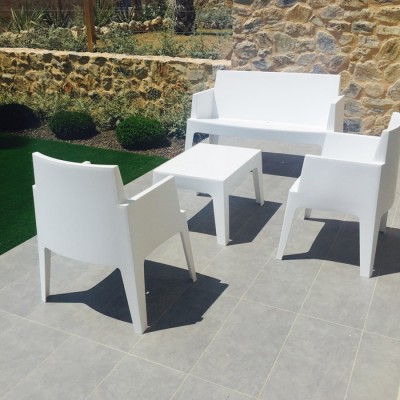 Location de table basse Mexico blanche