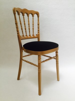 Location de chaise napoléon dorée et noire dans l'Oise