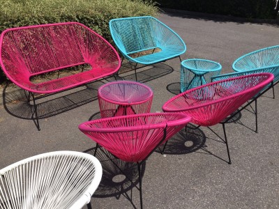 Location de fauteuil Ipanema Panama rose en Ile de France