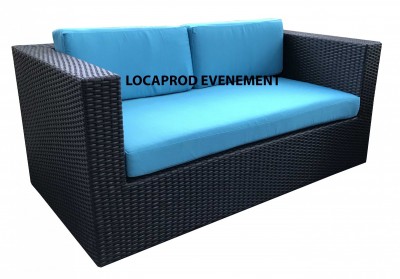 Location canapé résine bleu