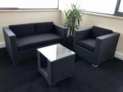 Location de canapé résine - Assise Noire