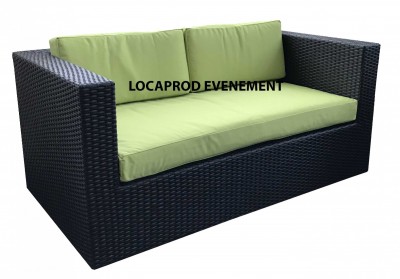 Location de canapé vert pour événement privé en région IDF