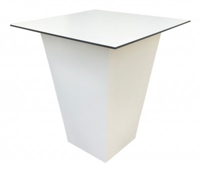 Louer une table haute avec plateau blanc en région parisienne