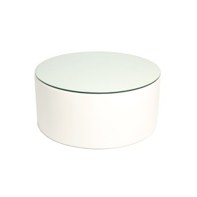 Location de table basse ronde XL blanche en île de France