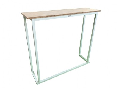 Location de table console haute blanche en Ile de France