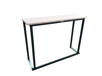 Location de buffet console industrielle noire et bois en Ile de France