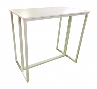 Location de table haute Kubo blanche pour soirée à Paris