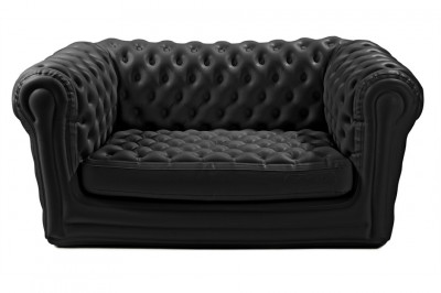 Location de canapé chesterfield gonflable noir en Ile de France