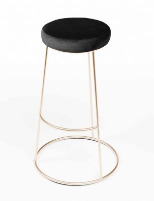 Louer des tabourets Ruby en velours noir pour un évènement d'entreprise à Paris