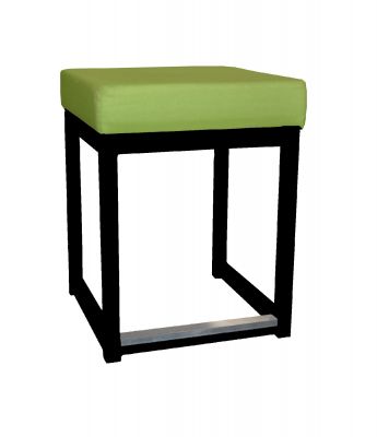 Tabouret bas noir et vert en location dans le 75