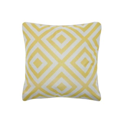 Location de Coussin Motif Graphique Jaune 45x45cm