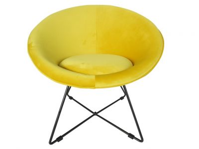 Louer des fauteuils Sofia jaune en velours en région parisienne