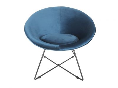 Louer des fauteuil en velours bleu Sofia en Ile de France