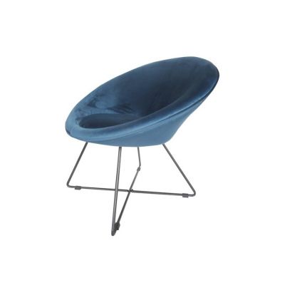 Louer des fauteuil en velours bleu Sofia à Paris
