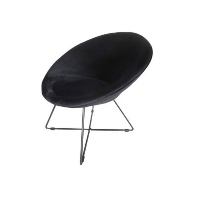 Location de fauteuil en velours sofia noir en région parisienne