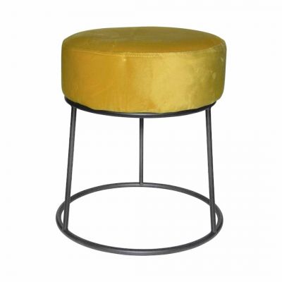 Location de pouf en velours Jaune à Paris