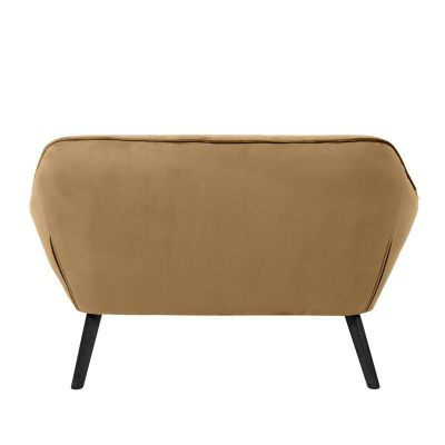 Location de canapés en velours marron avec pieds noirs en Ile de France