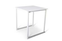 Louer une table Kubo blanche avec plateau blanc en région parisienne