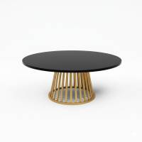 Louer table design bois et plateau noir 10 à 12 personnes dans le 75