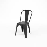 Louer des chaises Tolix noires empilables en plastique dans le 75
