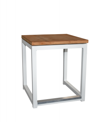 Louer des poufs blancs avec assise en bambou en Ile de France