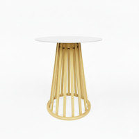 Tables hautes en bois plateau blanc à louer pour évènement dans le Val-de-Marne