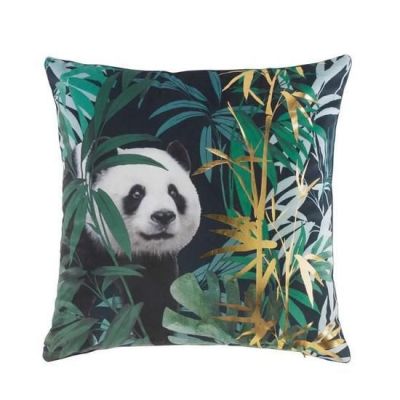 Location de coussin velour exotique panda en Ile de France