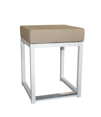 Louer des poufs Kubo blancs avec assise beige en région parisienne