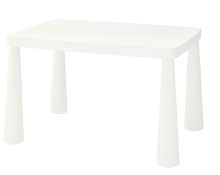 Louer une table blanche pour enfant pour usage extérieur et intérieur à Paris