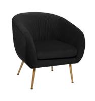 Location de Fauteuil Amélie en velours noir à Paris