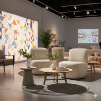 Création d'un espace salon avec les fauteuils Moka pour un évènement dans le 75