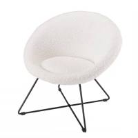 Location de Fauteuil Sofia Bouclette Blanc