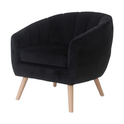 Location de fauteuil en velours noir pour salon d'exposition