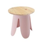 Table basse rose pastel à louer pour évènement à Paris