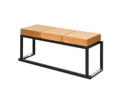 Louer des bancs Kubo noirs à l'assise jaune à Cergy