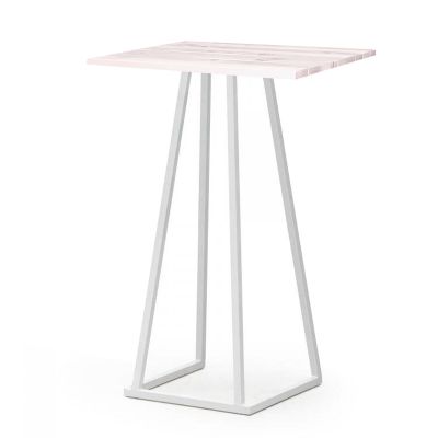 Louer une table haute blanche avec plateau éco-responsable en Ile de France