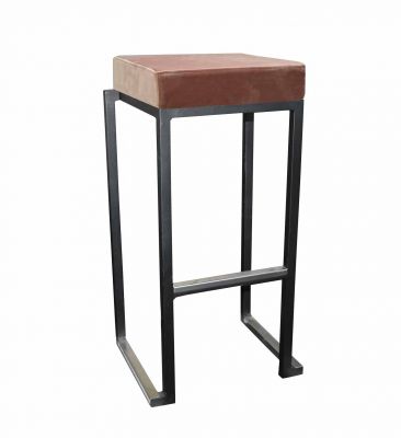 Tabourets Kubo noirs avec assise en velours en location pour évènement professionnel élégant à Paris