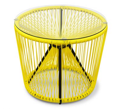 Location de table basse Panama Jaune en Ile de France