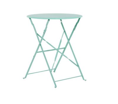 Location de Table bistrot bleu en acier à Paris